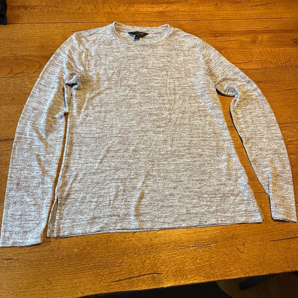 Banana Republic Light Purple Heather Gray Crewneck Sweater